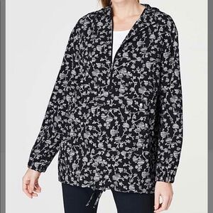 J Jill on the go windbreaker floral NWT